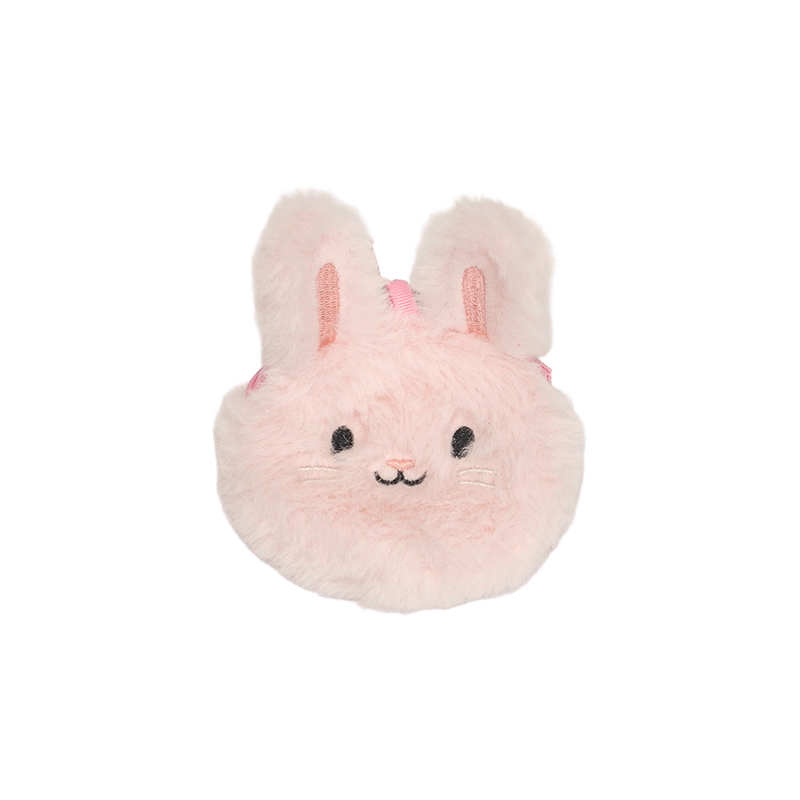 Růžová plyšová peněženka na mince