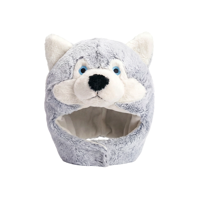 Aljašský husky plyšový klobouk